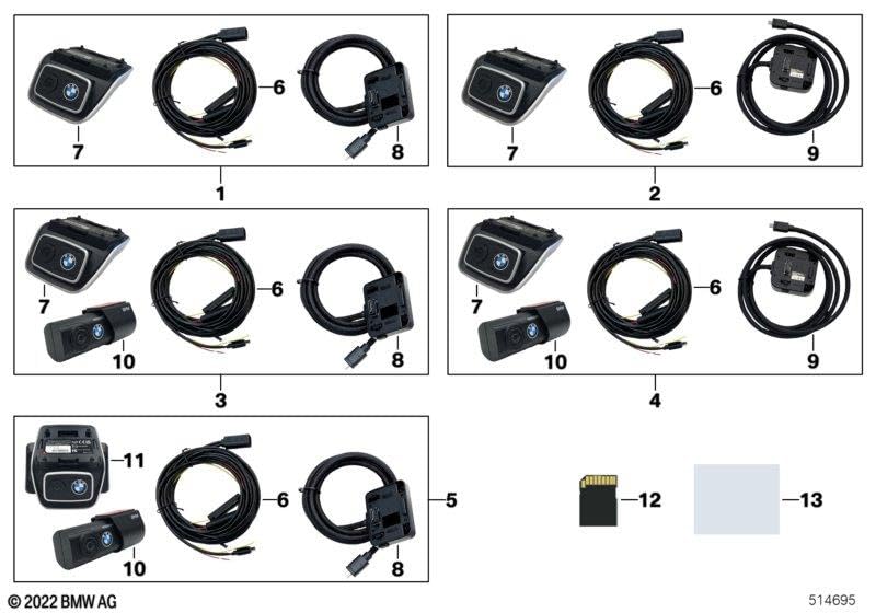 BMW Genuine Advanced Car Eye 3.0 Pro Complete Set Fits F20 F20 LCI