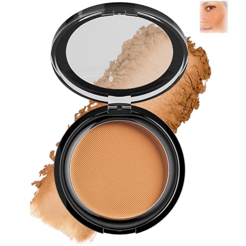 Matte Bronzing Powder for Mature Skin, Smooth Ultra-Fine Pressed Bronzer for Face Contour, Buildable Natural Bronze Finish, Waterproof Sweat-Resistant Long-Lasting Wear, Light Bronze (#01)