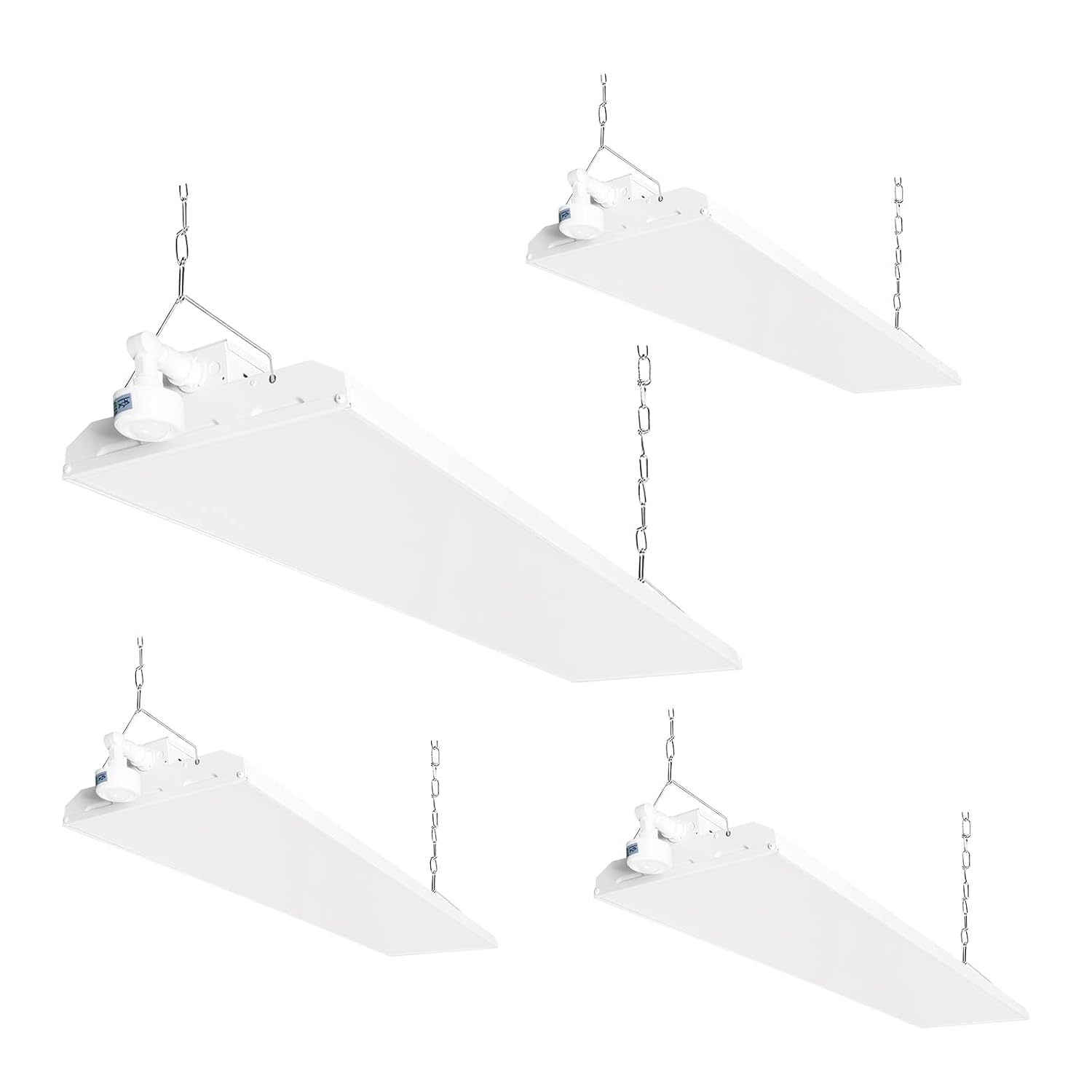 4FT 1000-Watt Equivalent LED Linear High Bay Shop Lights with Motion Sensor 300W 40500LM 135LM W 5000K High