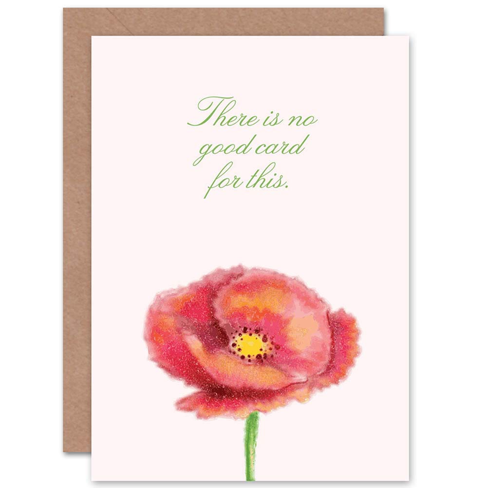 Wee Blue Coo NO GOOD WORDS SYMPATHY FLOWER ART GREETINGS GREETING CARD GIFT