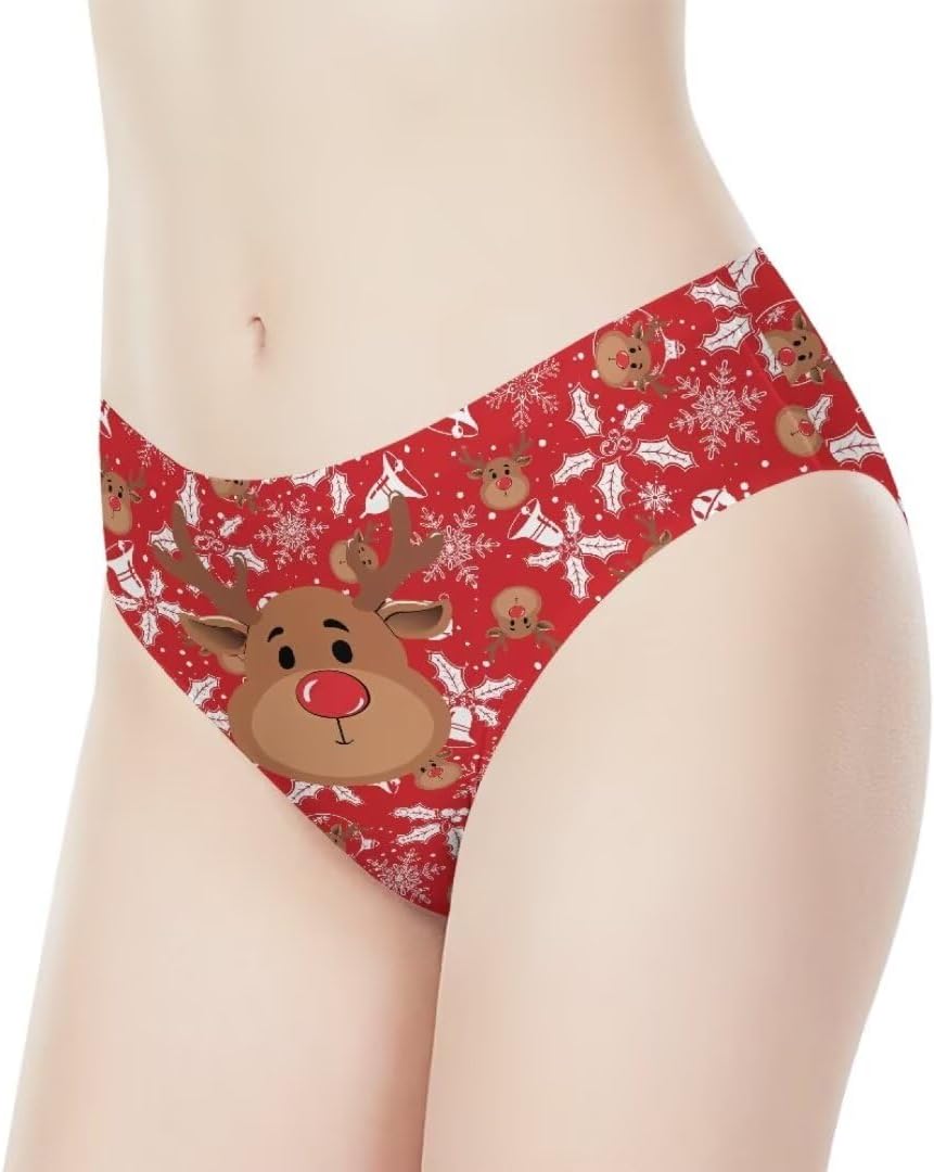 Christmas Women's Briefs Low Waisted Underwear Soft Breathable Panties - Image 3