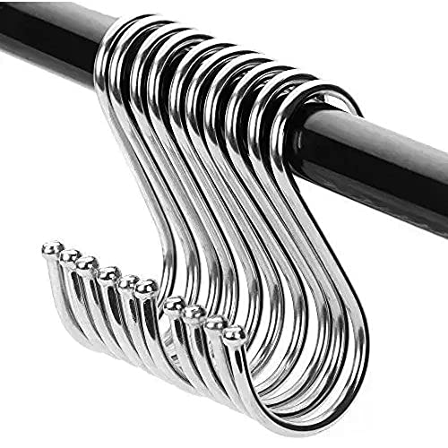 Kit 25 Ganchos S Aço Inox Utensílios Barra Suporte Cozinha