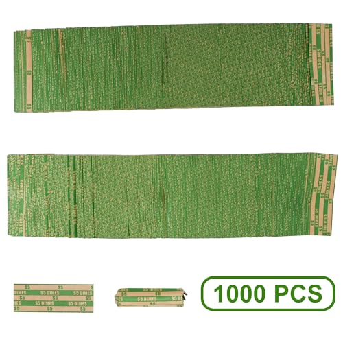 Envoltorios planos a rayas para monedas de papel resistente blister 1000 ud 6