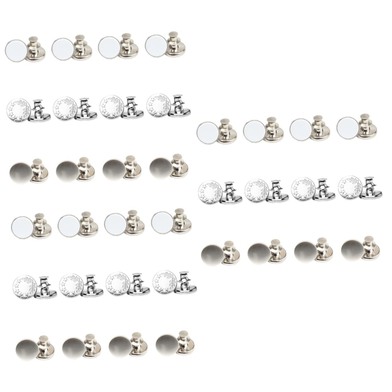 90piezas Extensores De Cintura Para Jeans Botones Antideslizantes Ajustables Accesorios Para Pantalones Sin Costura Para Jeans y Ropa Casual