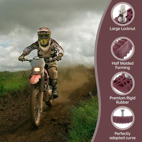 Image of Windance Wheel Rim Lock Inner Tire Lock Replacement for Motorcycle Motocross Dirt Bike Pit Bike (Maroon, 1.85inch)