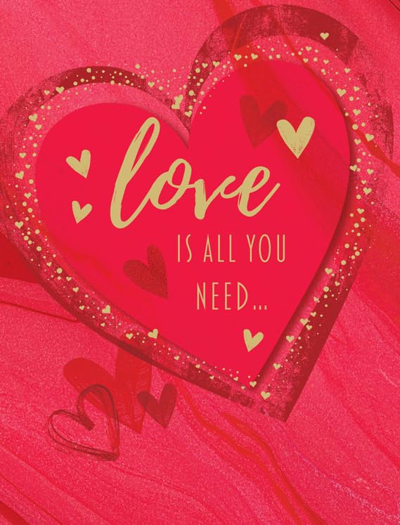 Piccadilly Greetings Valentine's Day Card - Open Love is All You Need - 8x6 inches - A50414
