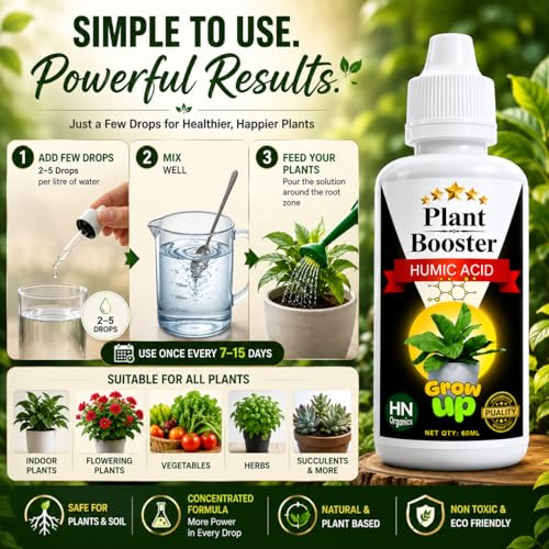 Image of Plant Food Collection| Plant Fertilizer | Compost | Manure For Garden | Home | Office Plants (HUMIC ACID | PACK OF 1)