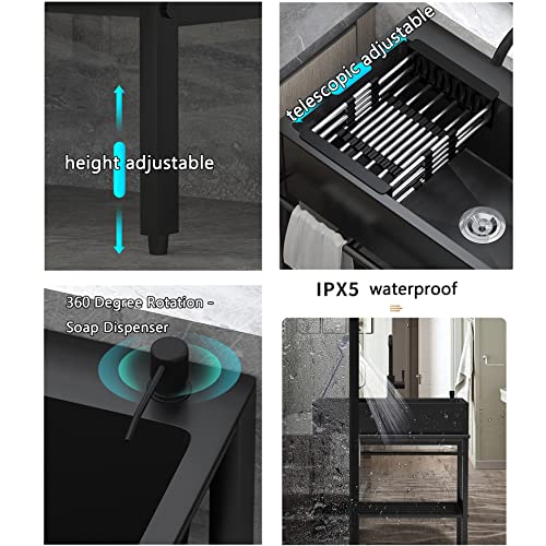 Évier utilitaire pour garage en acier inoxydable brossé - 4