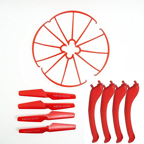 sea jump Main Blade Propellers & Motor & Propeller Protectors& Landing Skid for RC Mini Quadcopter Toy for Upgraded 4 Colors Syma X5SC X5SW