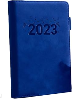 QQZSG メモ帳 ノートブック A5 ノートダイアリー 横書き シンプル PUレザー B5 手帳 日記帳 中型ノート 筆記用紙 180枚 ペンホルダー付き ノート 文房具 オフィス 事務用品 学生 ビジネス 社会人用 ピンク 事務用品 お仕事 昇進お祝い 21.4 青 x 14.8cm