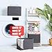 MINTWOOD Design 3-Pack Decorative Woven Storage Baskets for Shelves, Cube Bin Box for Organizing Books, Shoes, Dog Toys, Pantry Closet and Living Room Organizer, Charcoal Gray