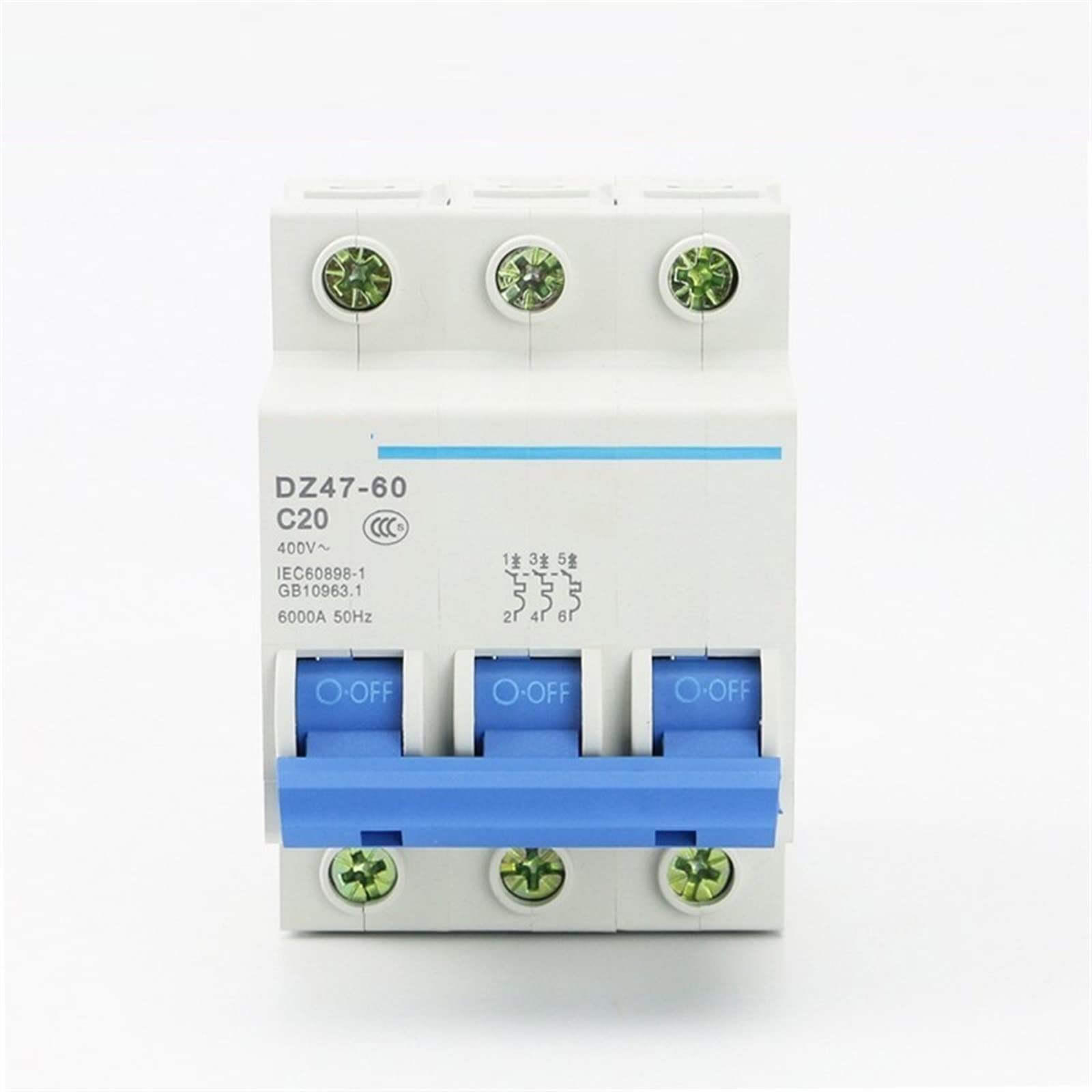 Disjoncteur DZ47-60 3P 1A pour éviter surcharge sur circuit triphasé - 6