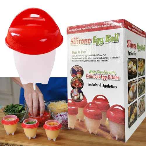 6 Pcs Egg Cooker and Steamer, Prepare Hard Boiled Eggs without the Shell - Thumbnail 6