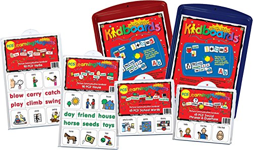 Barker Creek Learning Magnets Kit, for Children, Picture Communication Symbols & Corresponding Words, Magnetic-Receptive Kidboards (3045)