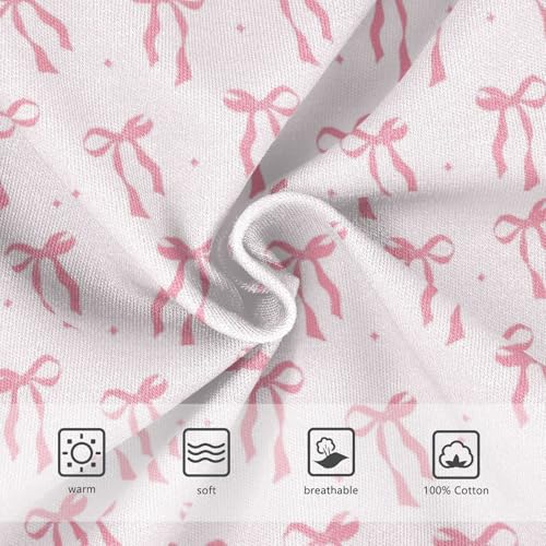 Boys' Exclusive Briefs Toddler Underwear 95% Combed Cotton Boxerbriefs 2T Light Pink Bow Pattern 73