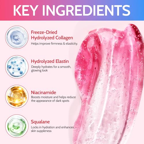 Collagen Jelly Cream, Day Night Cream With Freeze Hydrolyzed Collagen Face Cream, Anti-Wrinkle Face Cream, Korean Moisturiser, Elasticity, 24H Lifted, Korean Skincare,6.76 fl. oz - Image 4