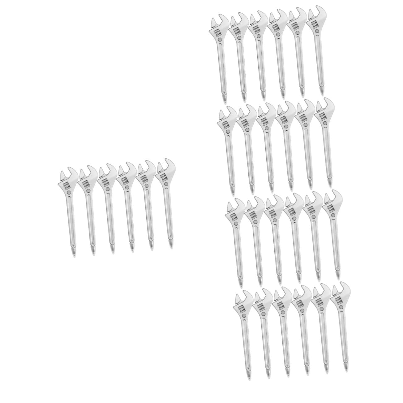 jojofuny 5 Set Penna A Sfera Con Chiave Inglese Divertente Carino Ballpoint Studenti in Classe Meccanico Penne A Sfera Inchiostro Blu Pratiche Penne A Chiave Inglese Pp Argento 6 Pezzi * 5