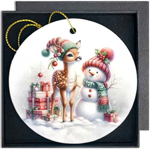 Reindeer Christmas Ornaments Deer Christmas Ornaments Snowman Christmas Ornaments Reindeer Ornaments for Christmas Tree Reindeer Christmas Decor Christmas Decorative Hanging Ornament