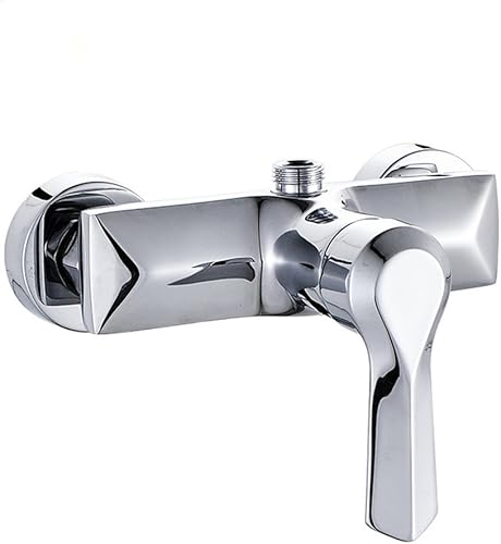 Mezclador de ducha de latón montado en la pared, grifo de válvula de ducha de una sola palanca, grifo de agua fría y caliente para baño, bañera de