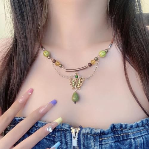 Collier perle de fée Fairycore fait main bijoux y2k mystique