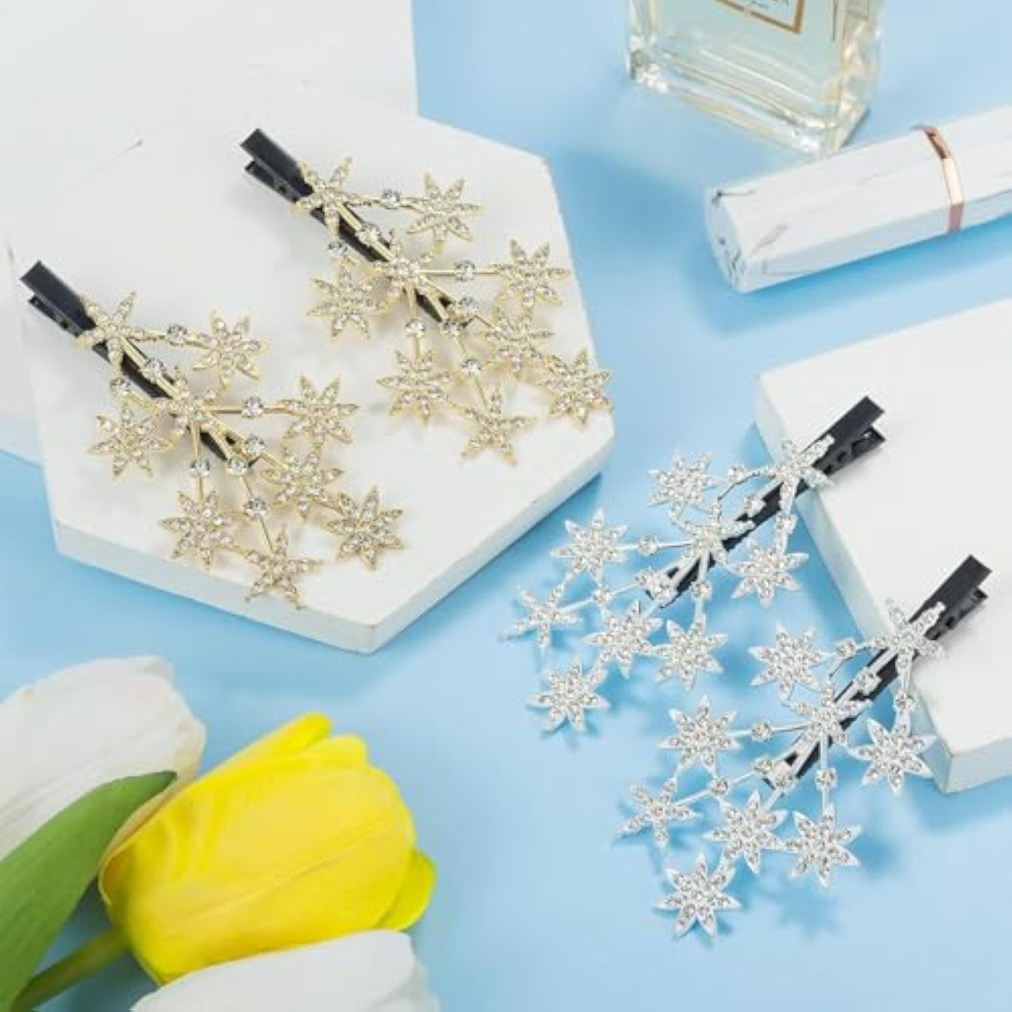 Wedding Crystal Rhinestone Tree Hair Pin Barrettes