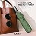 LifeTek Traveler 42 FX1 Windproof Travel Umbrella, Automatic Open Close, Compact for Rain and Sun, Fits in Purse or Backpack, Strong Heavy Duty Frame, Durable, UV Protection, Small and Portable Green