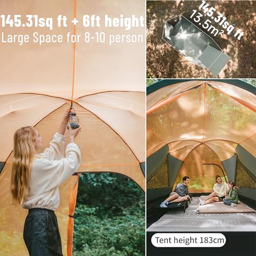 Carpa camping para 8 personas Naturehike KOTA doble capa impermeable miniatura 4