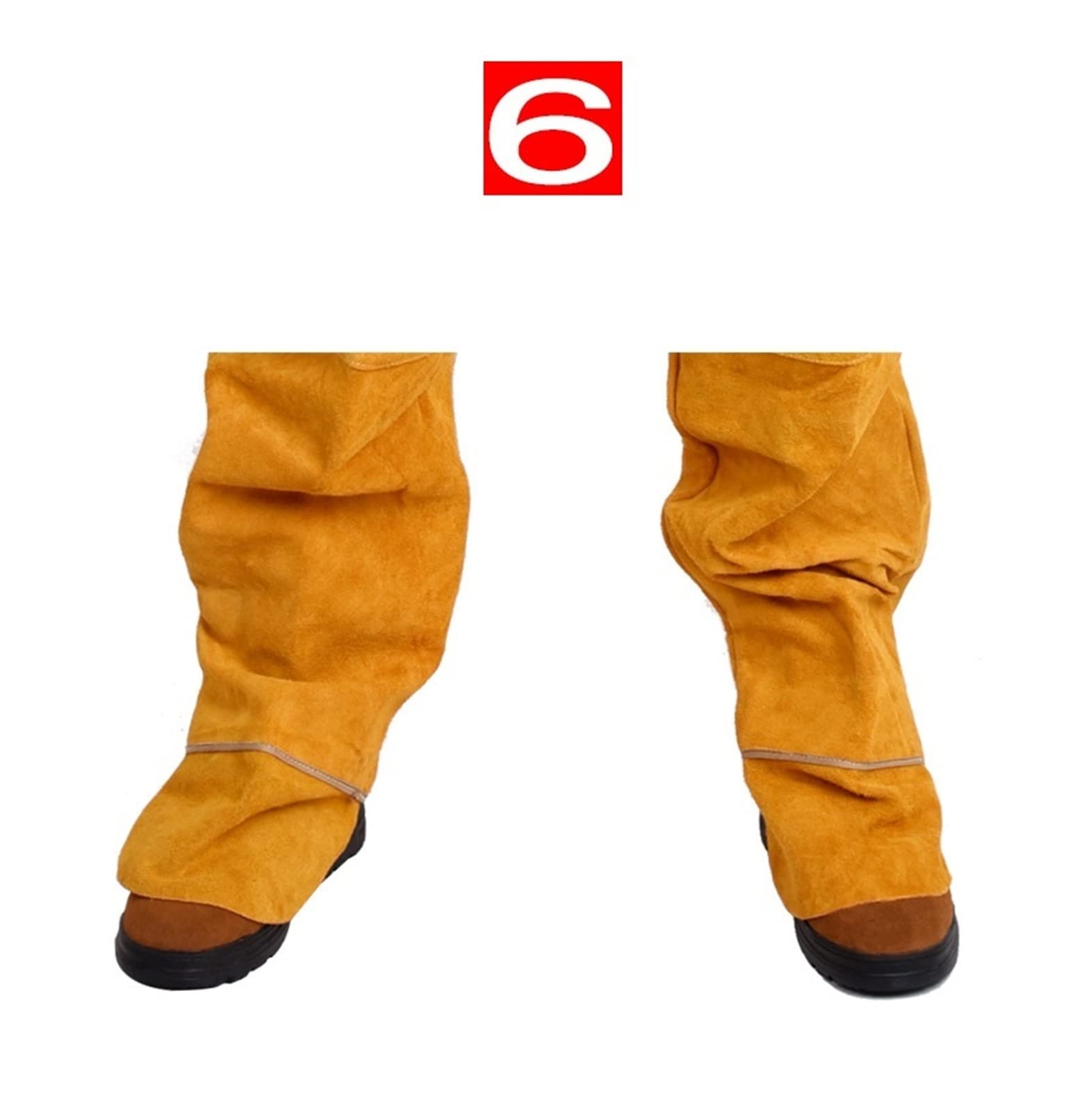 Traje de soldadura de cuero Pantalones de soldador de reparación de cuero de cuero protector de babero unisex, Resistente al calor y retardante de llama(Blauw,XL)