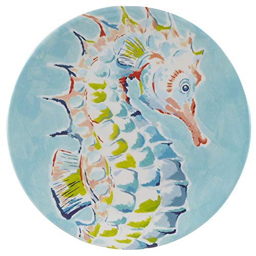 Certified International Deep Sea Melamine 9" Salad/Dessert Plates, Set Of 6, Multicolor #TOP1