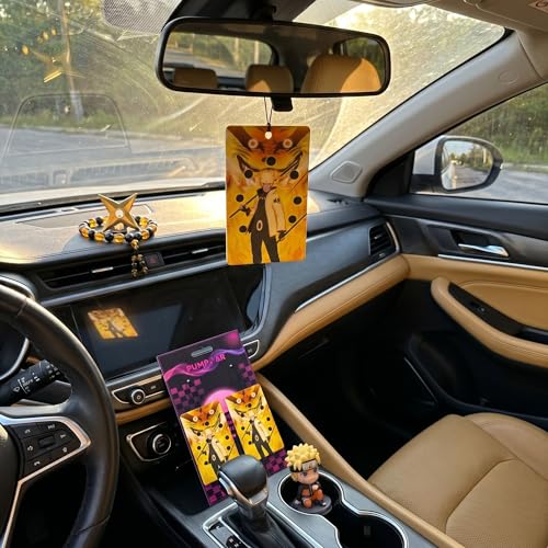 Image of PumpCar 2 pieces ninja double-sided hanging Japanese anime vanilla car air freshener Cool anime hanging air fresheners for rearview mirror Car Interior Accessories Household gifts