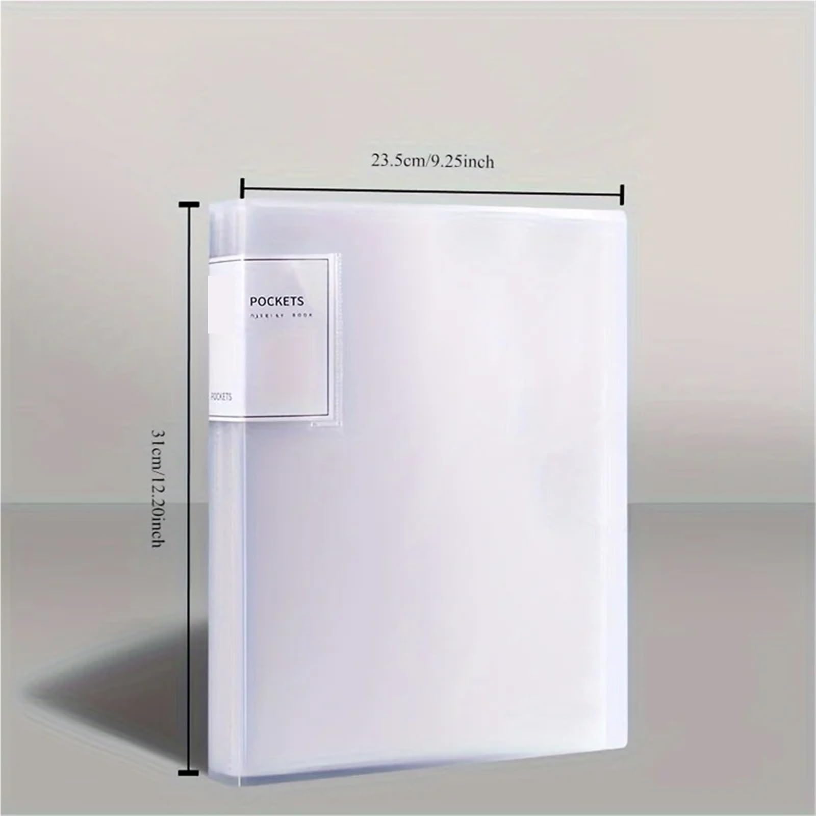Carpeta portafolios con fundas de plástico, carpeta bolsillo protectores hojas transparentes, libro 60 páginas, 2 uds para Oficina,Colección(Pink)