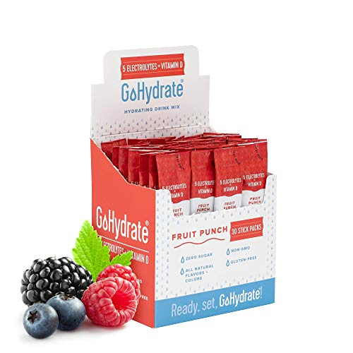 Gohydrate Electrolyte Drink Mix - A Naturally Flavored, Sugar Free, Hydration Powder (Fruit Punch, 30 Count (Pack Of 1)) #TOP4