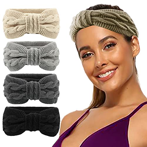 Lot de 4 bandeaux tricotés d'hiver Cover