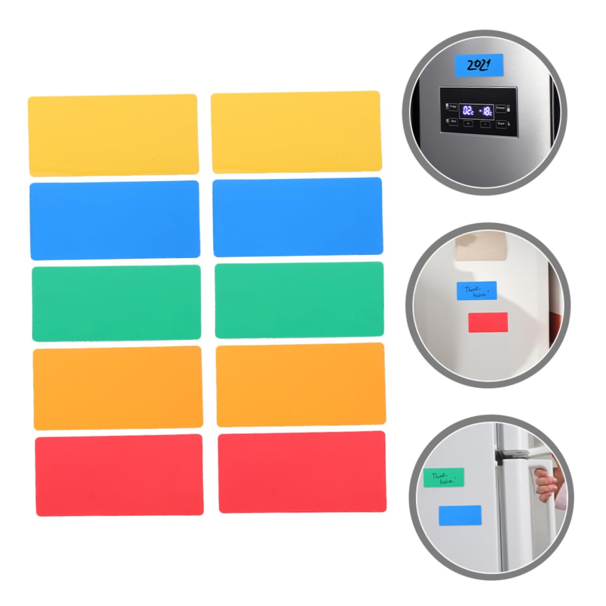 HOMSFOU 3 Sätze Magnetes Wischetikett Löschbar Magnetische Karte Schild Stichworte Klassenzimmer Schule Namensaufkleber Magnetetiketten Trockener Löschstift Magnet Aus Gummi 15 Stücke * 3