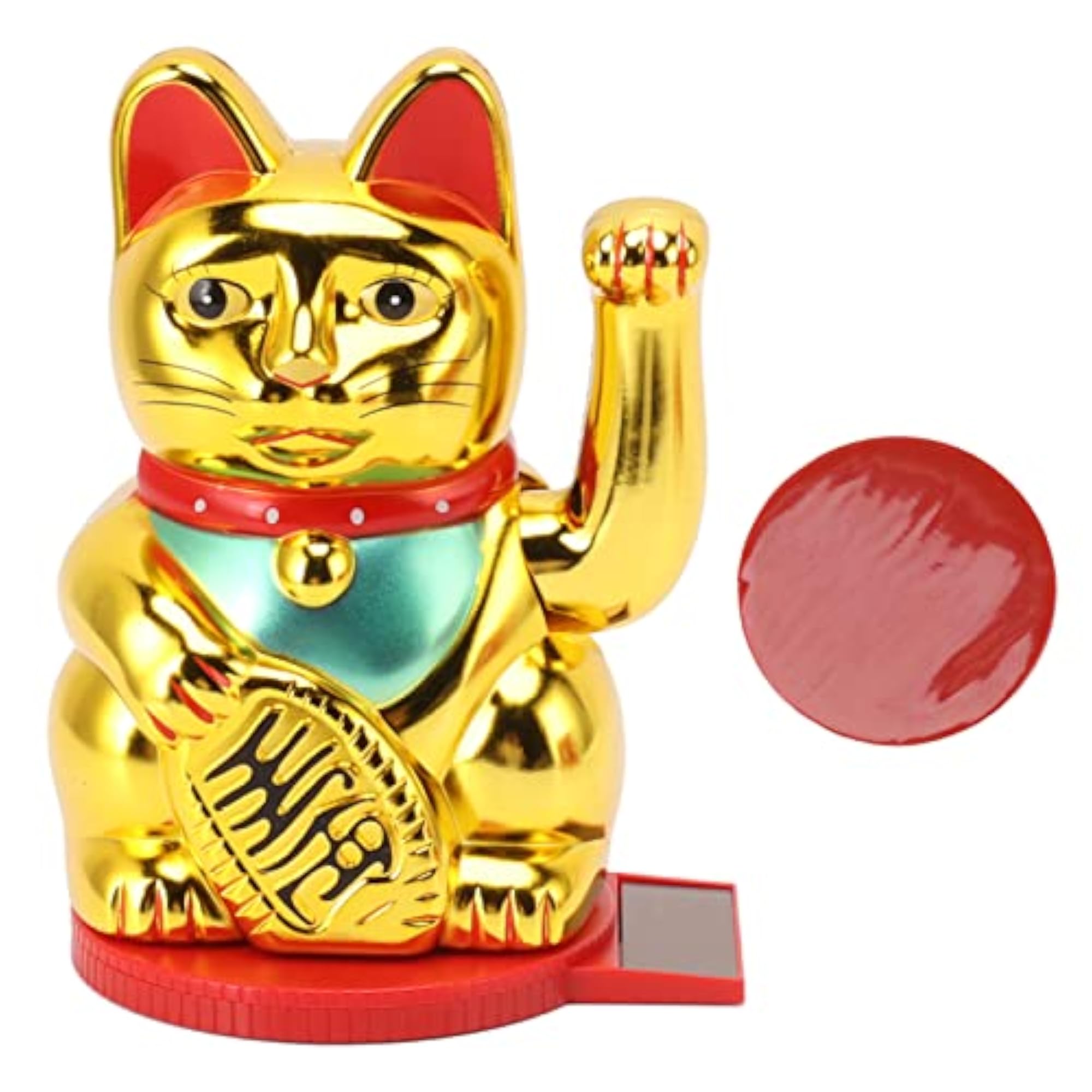 Solar Fortune Cat, Rotating Base Lucky Money Cat