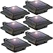 Produktbild KEENZO LED Solar Dachrinnenleuchte Solarlampen für Außen, 25LEDs Solarlicht, Auto ON/OFF, Schwarz,Kaltweißes Licht (6er set)
