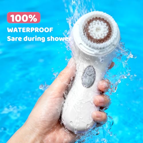 Clarisonic Mia 2 Electric Face Cleansing Brush with 2 Brush Heads, Sonic Facial Brush for Deep Cleaning & Exfoliation, Waterproof Rechargeable (White)
