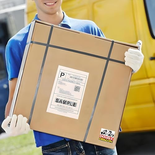 Double Dragon Premium Selbstklebende Thermoetiketten 100 x 150 mm (4 x 6) für Zebra- und MUNBYN-Drucker [10 Rollen - 5000 Etiketten]