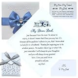 Father of the Bride Gift | Wedding Handkerchief | Printed Wedding Keepsake Hankie for Dad Bride's Fa