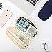 MoKo Large Capacity Pencil Pen Case, Big Capacity Storage Bag Pouch Holder Box, Stationery Organizer with Zippers for Office/School Supplies - Beige & Mint Green