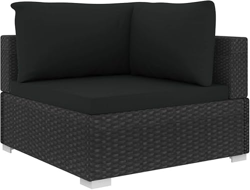 Miniatura 4 de QZZCED Juego de 10 piezas de salón de patio con cojines sofá al aire libre juego de bar de patio muebles modernos para exteriores banco de comedor