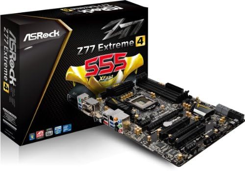AsRock Z77 Extreme4 Motherboard (Socket 1155, Intel Z77, Up to 32GB DDR3, ATX, 2 x SATA3 6.0 Gb/s, Supports NVIDIA SLI and AMD CrossFireX, Premium Gold Caps)
