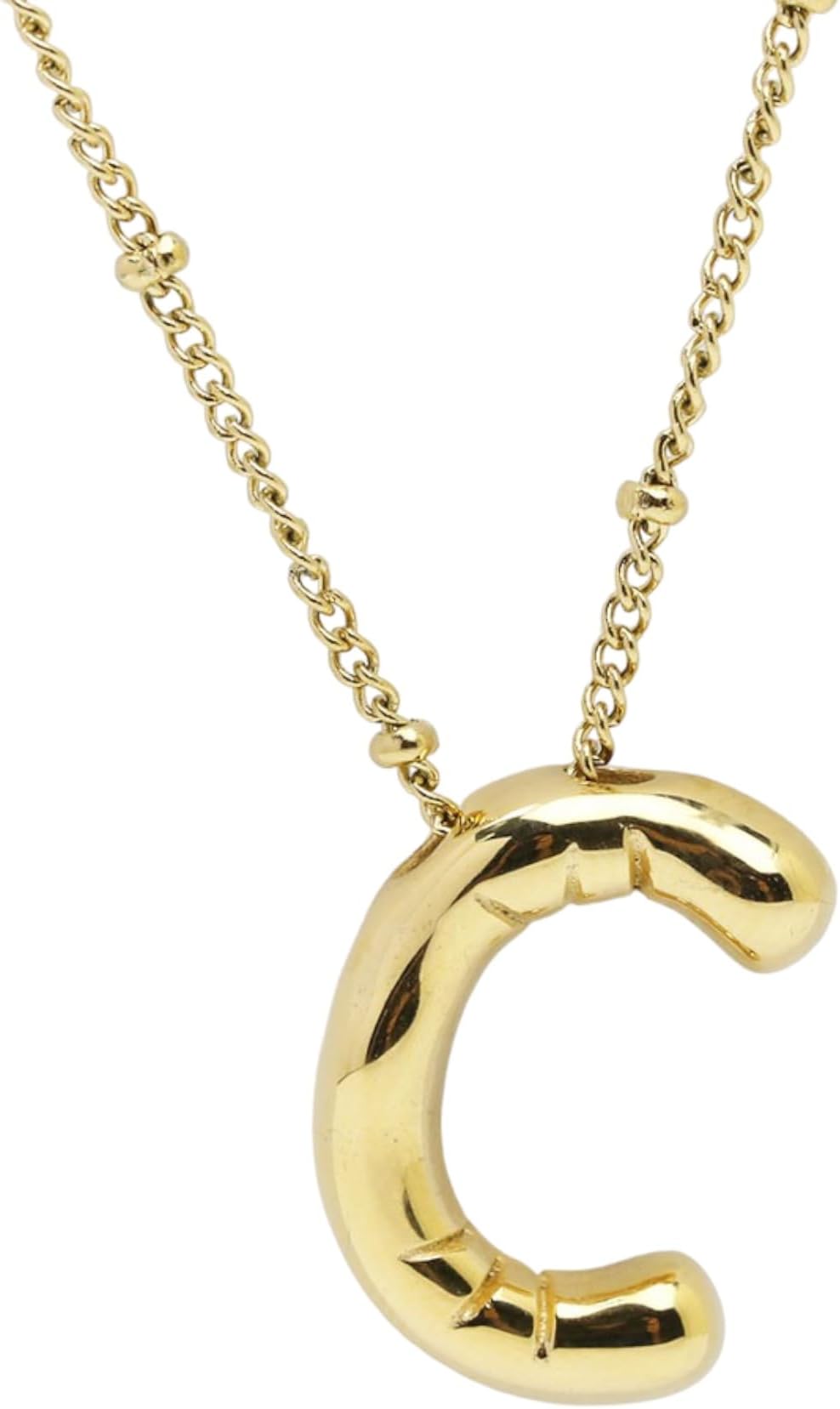 Pixie the PenquinsBubble Letter Necklace Gold (C)