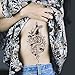 Oottati 8 Sheets Black Arrow Compass Feather Dragon Anchor Sword Snake Tree Flower Temporary Tattoos for Arm