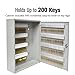 BankSupplies STEELMASTER Key Holder Cabinet - 200-Key Cabinet - 200 Easy-to-Write-On Key Tags - Piano Hinged Door - Standard Keyed Lock - Steel Construction - Key Lock Box