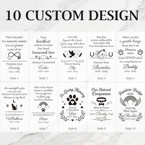 Image of Personalized Sympathy Gift for Loss of Dog, Cat- Custom Pet Memorial Wind Chimes - Laser Engraved with Your Pet's Photo & Name - in Loving Memory, Outdoor Garden Decor