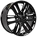 OE Wheels FR76 22 Inch Rims and Tires Fit F-150 Style 6x135 22x9 Gloss Black - Hollander 3918 - TerraMax RT 285/45-22 (Set of 4)