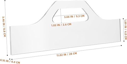 Miniatura 2 de Mikinona Plantilla de mango de tabla de cortar de acrílico transparente, plantilla reutilizable para tablas de embutidos, diseño de agarre cómodo