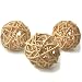 Ougual Set of 10pcs Wicker Rattan Balls Table Wedding Party Christmas Decorative (Diameter 5cm, Natural Color)
