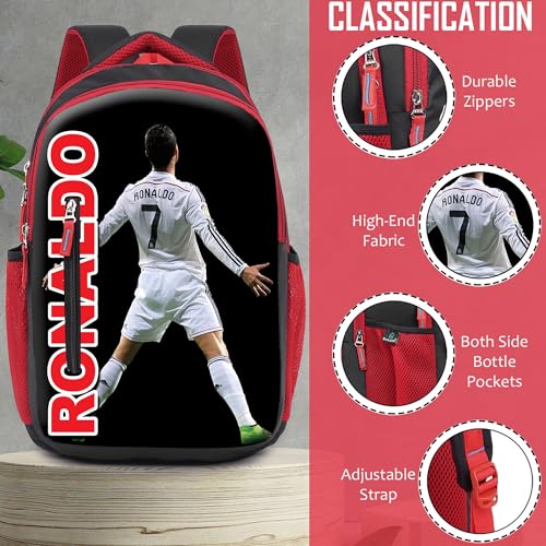 Image of Ronaldo School Bag CR7 Daypack Casual Backpack for Kids Children Boys And Girls 7-12 Years